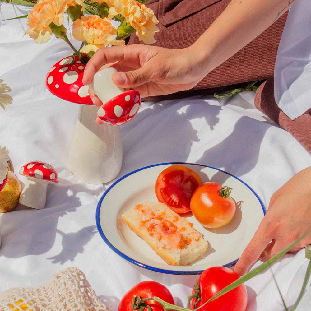 סט מלח פלפל אדום לבן - פטריה - Image 5