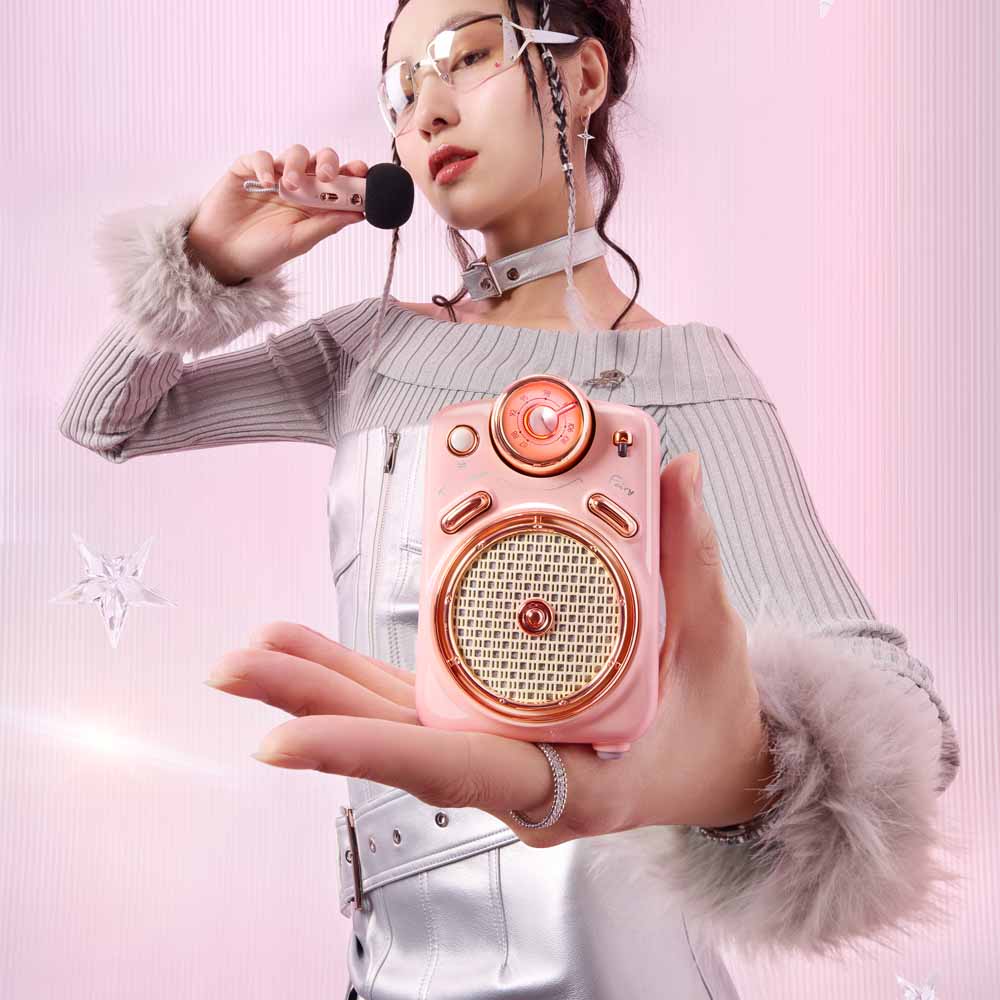 רמקול עם מיקרופון Fairy-2 ורוד - Image 7