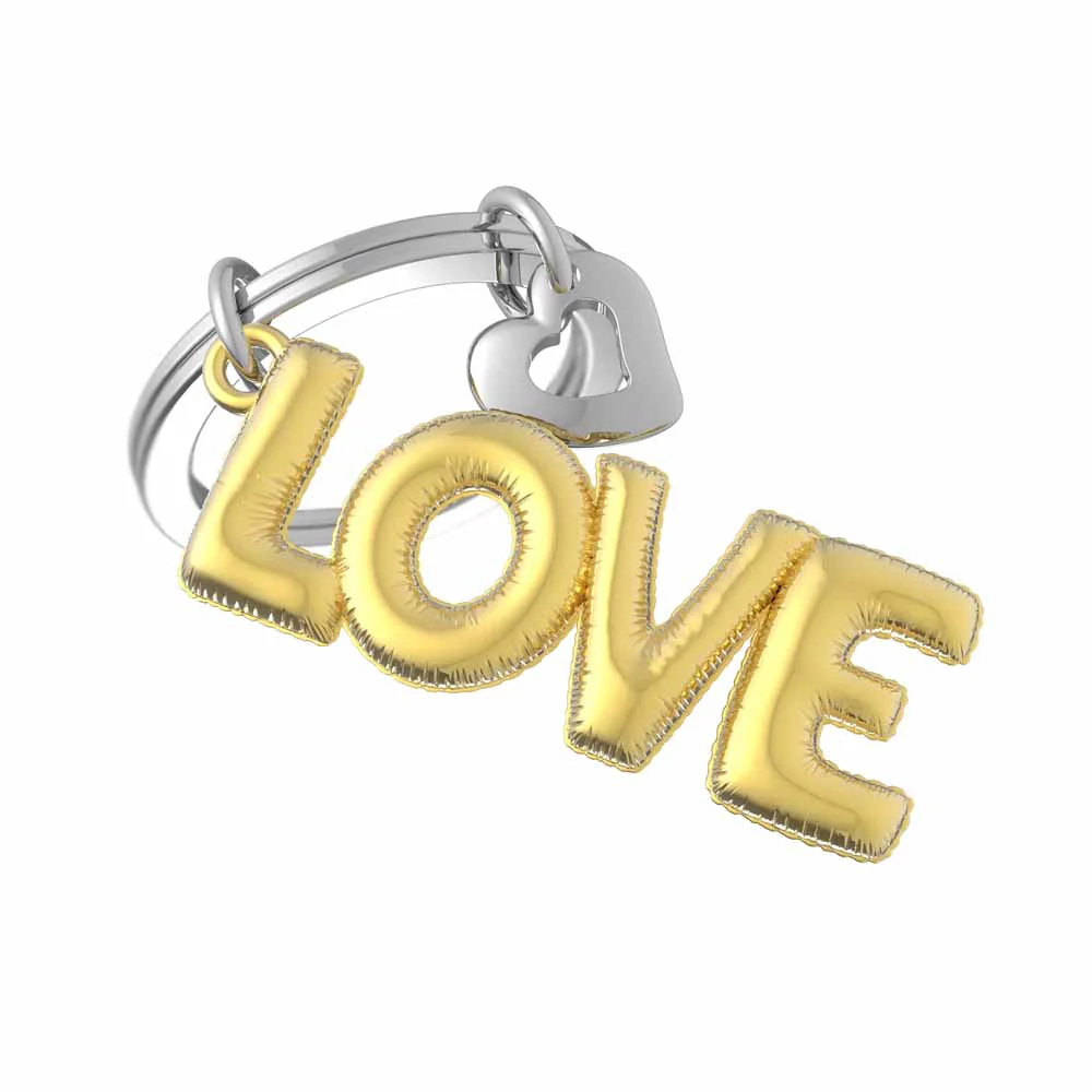 מחזיק מפתחות LOVE זהב