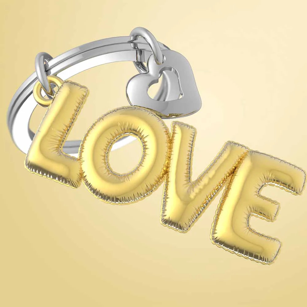 מחזיק מפתחות LOVE זהב - Image 2
