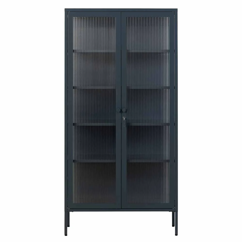 ארון דלתות זכוכית COLLECTOR אפור צפחה