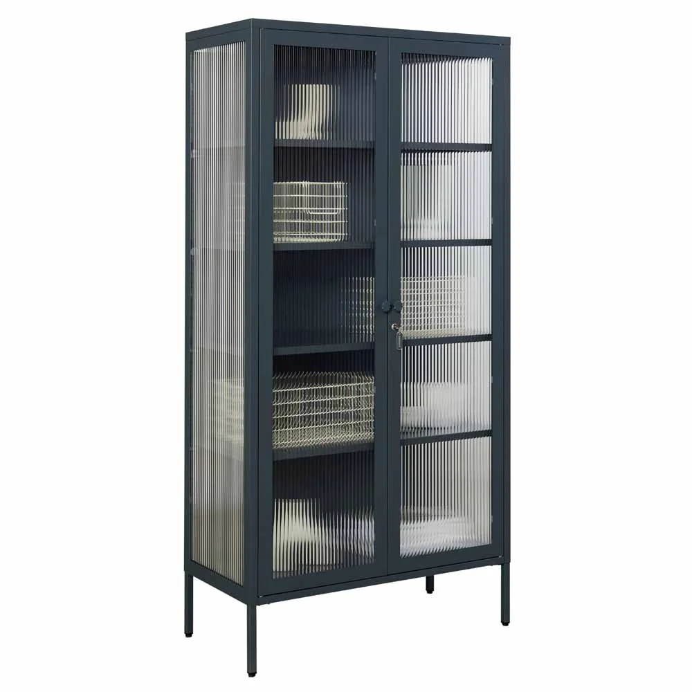 ארון דלתות זכוכית COLLECTOR אפור צפחה - Image 10