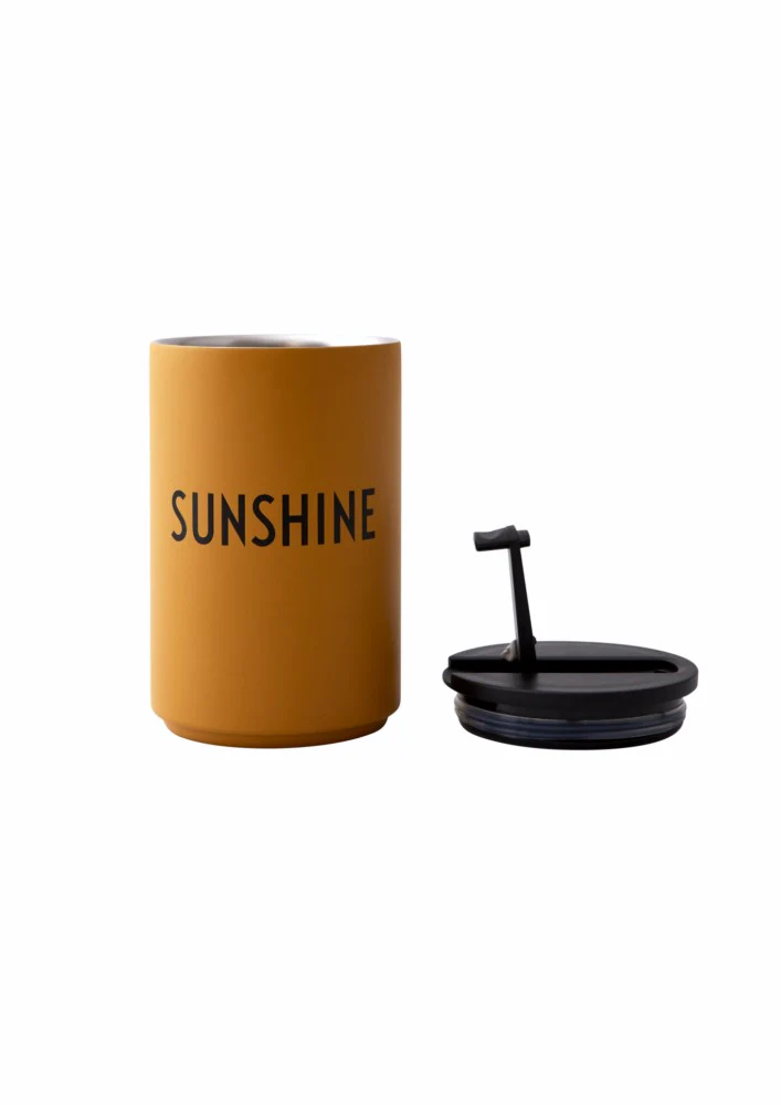 כוס שתיה תרמית חרדל SUN - Image 2