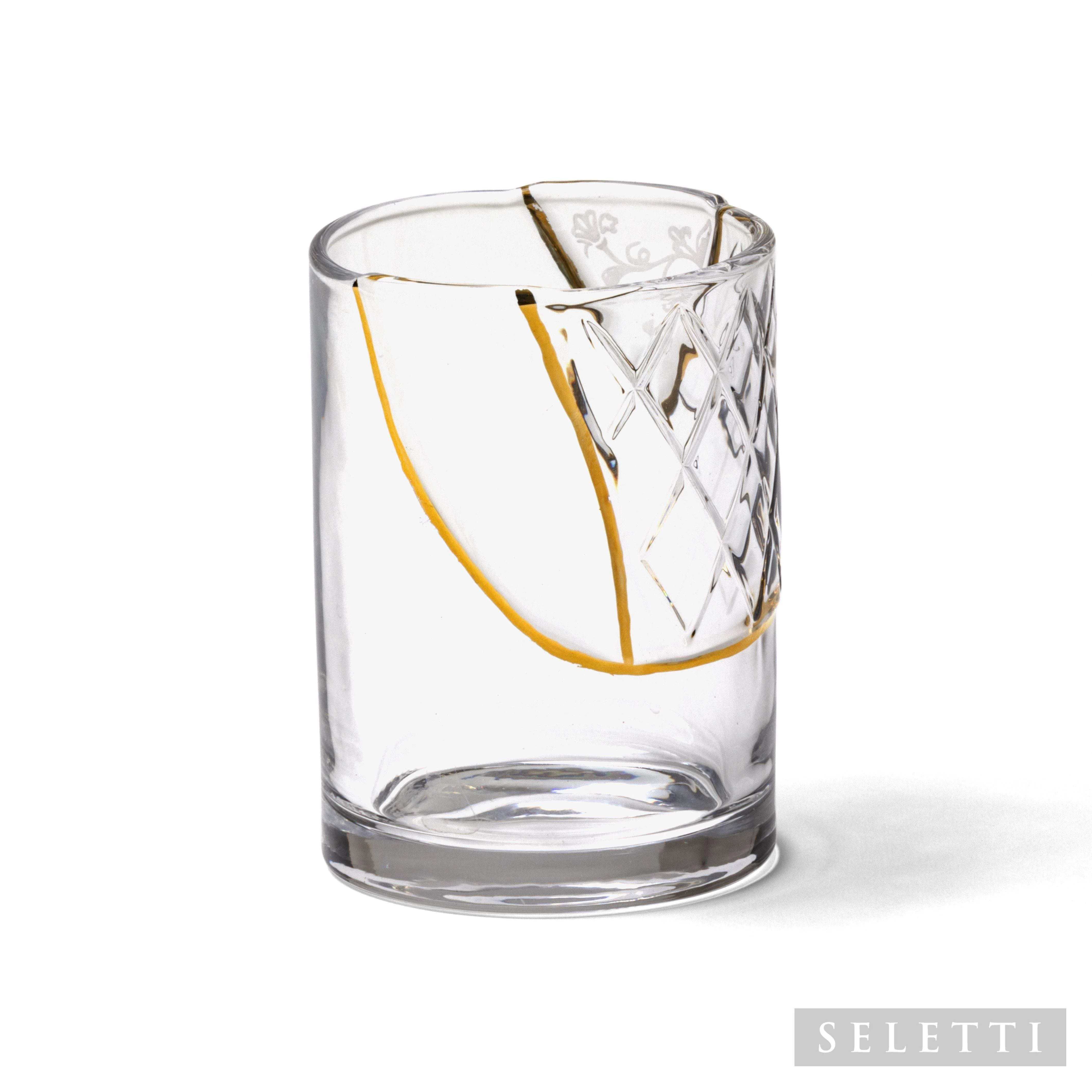 כוס זכוכית  KINTSUGI פסים - Image 2