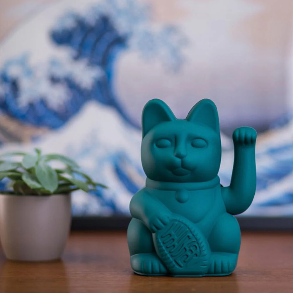 חתול מזל Maneki Neko ירוק - Image 2