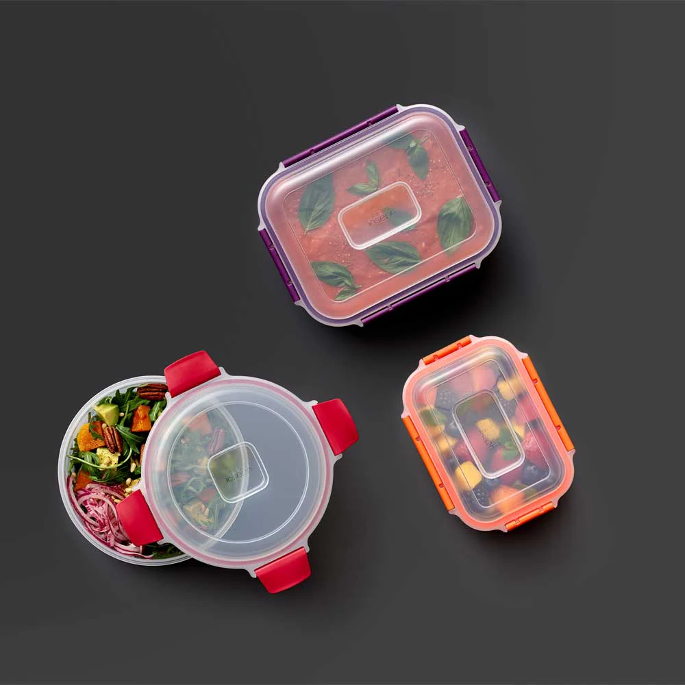 סט 8 קופסאות NEST LOCK צבעוני עגול ומרובע - Image 4