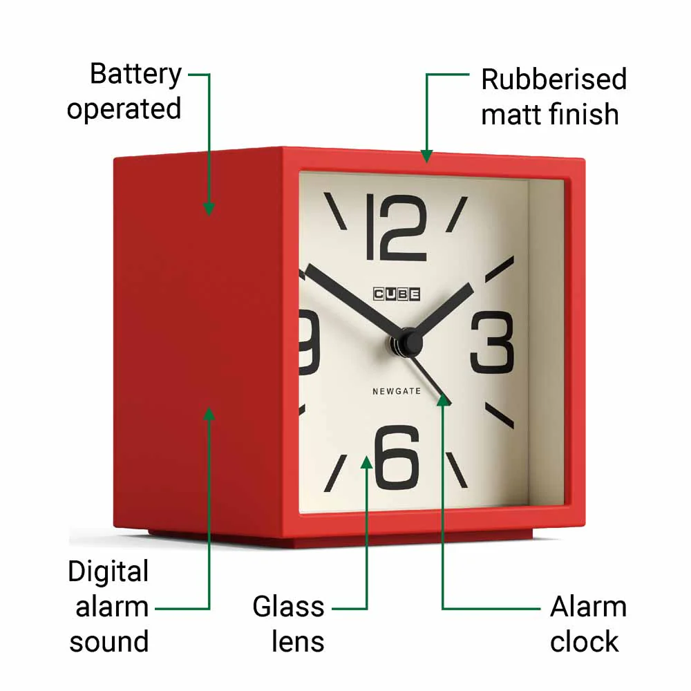 שעון מעורר Cube אדום - Image 4