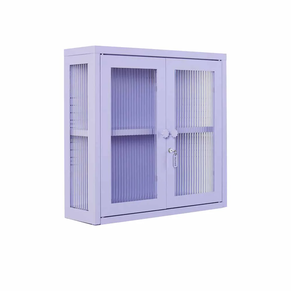 ארונית תליה דלתות זכוכית KIT סגול בהיר - Image 10