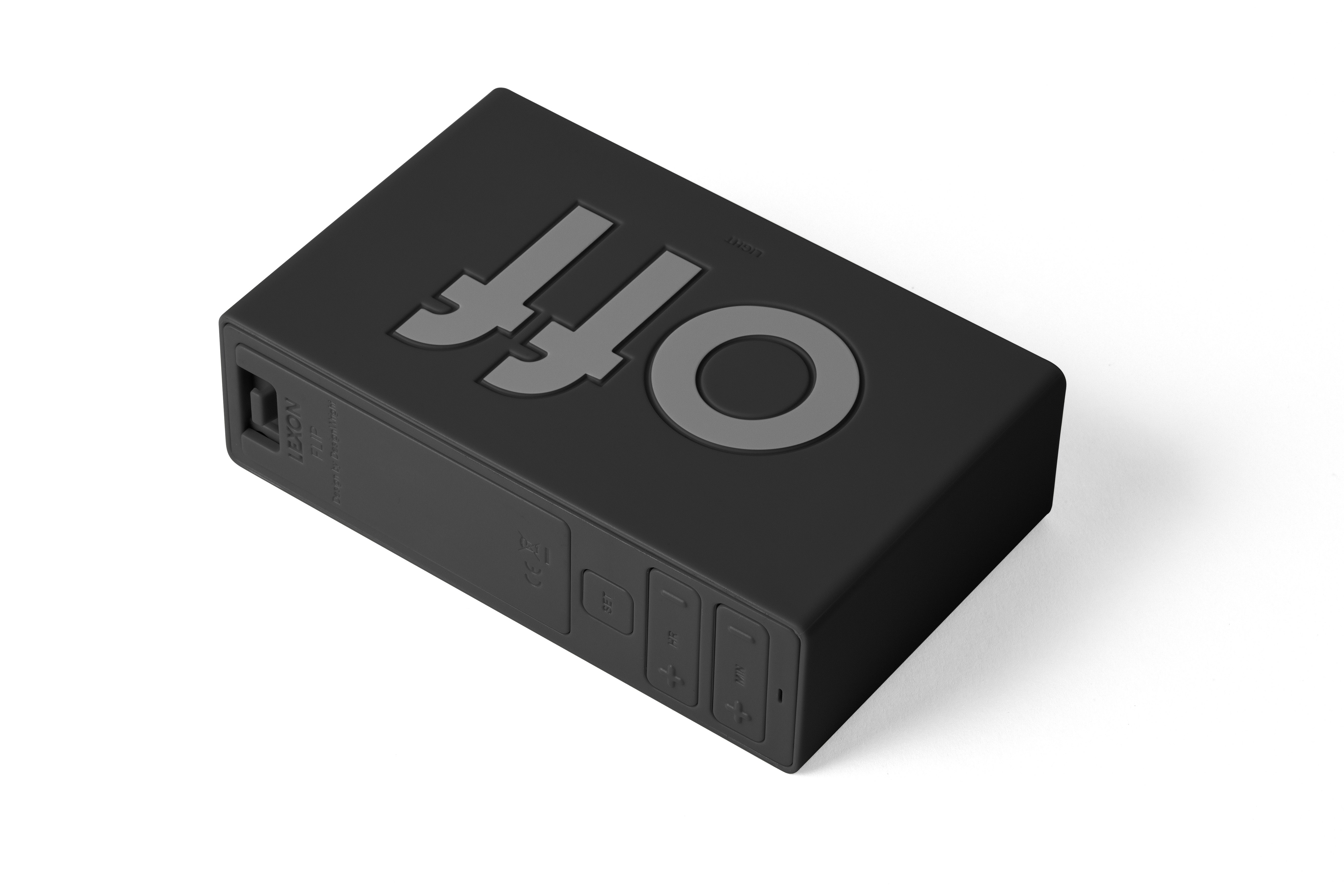 שעון מעורר FLIP שחור גומי - Image 4