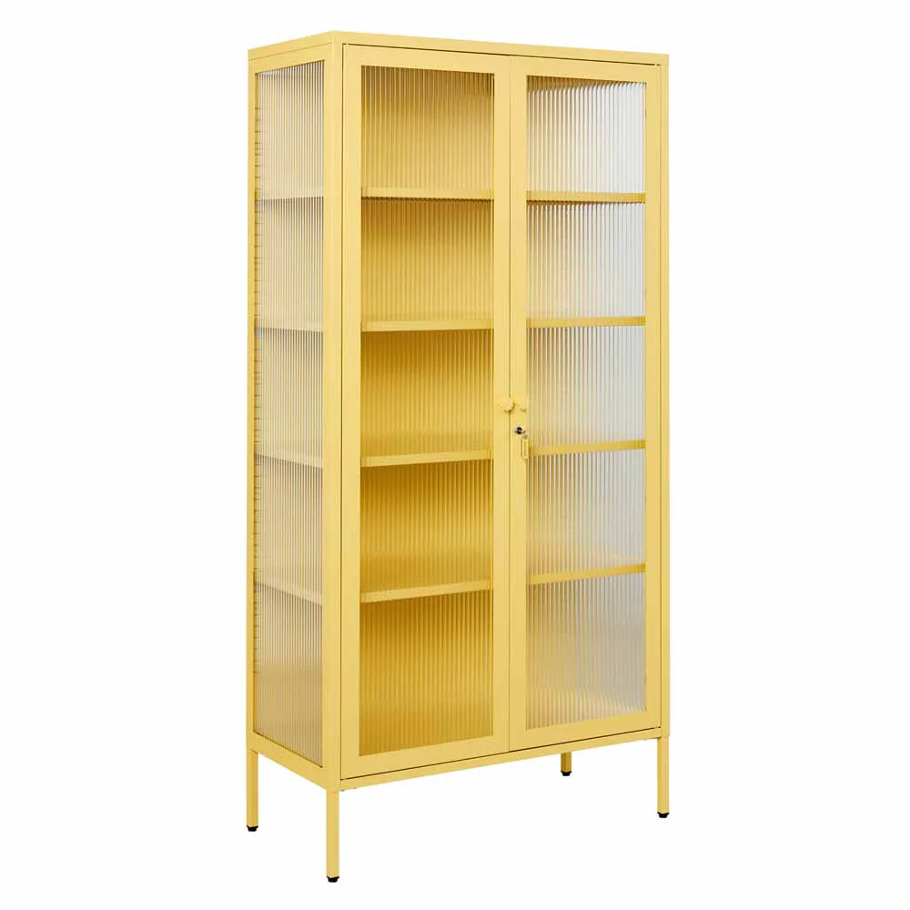 ארון דלתות זכוכית COLLECTOR צהוב - Image 4