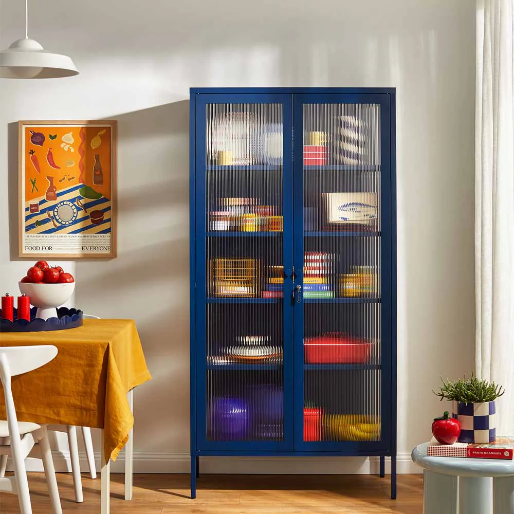 ארון דלתות זכוכית COLLECTOR נייבי - Image 3