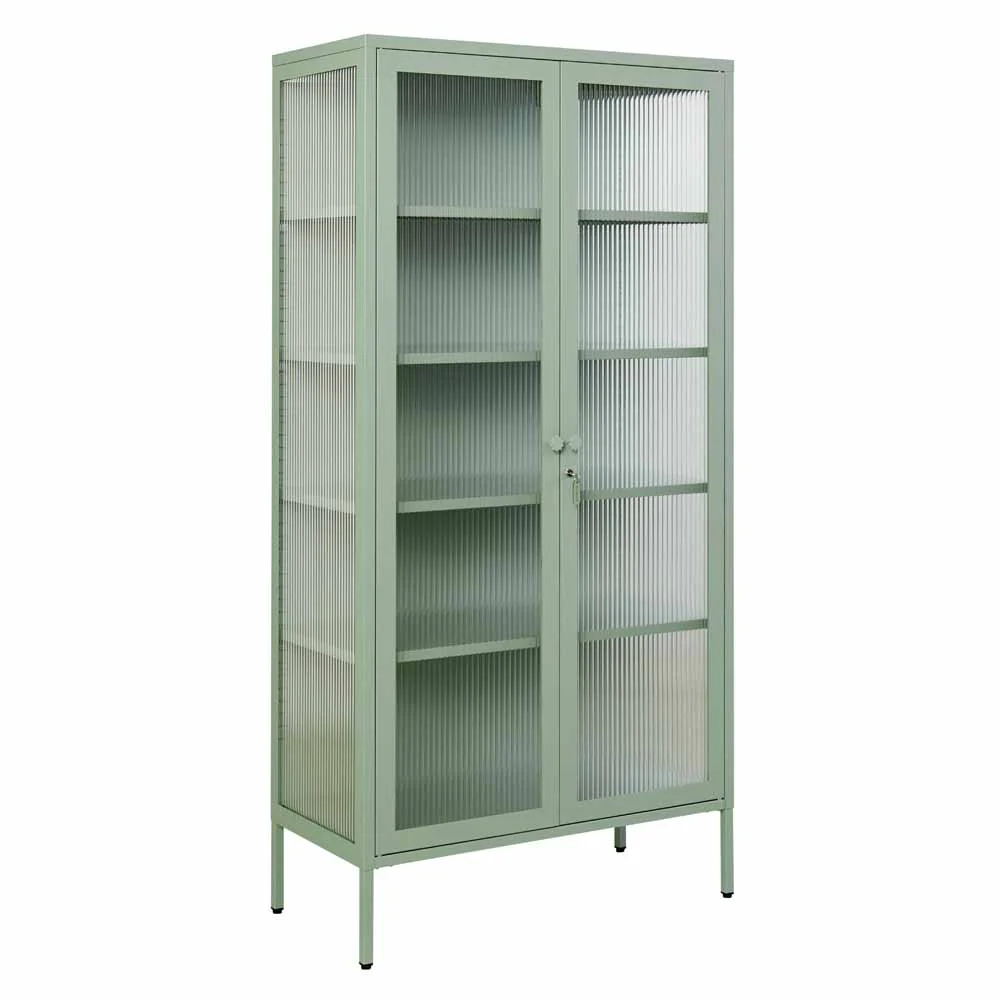 ארון דלתות זכוכית COLLECTOR ירוק מרווה - Image 5