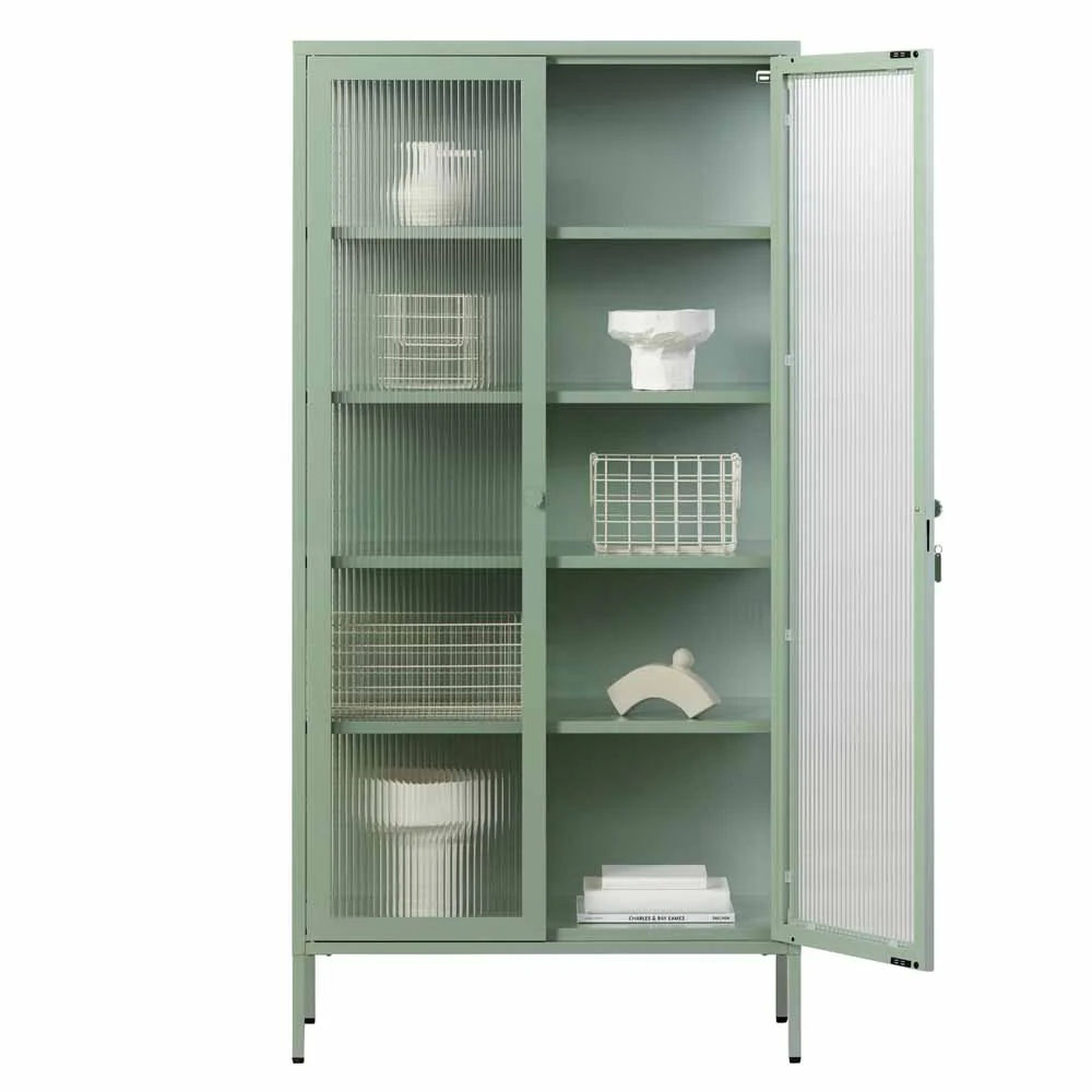 ארון דלתות זכוכית COLLECTOR ירוק מרווה - Image 7
